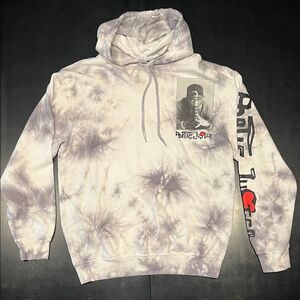 Chemistry Black and White Tie-Dye Hoodie with Graphic Print